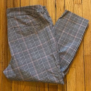 Old Navy Pixie 16p Beige Check Ankle Pants